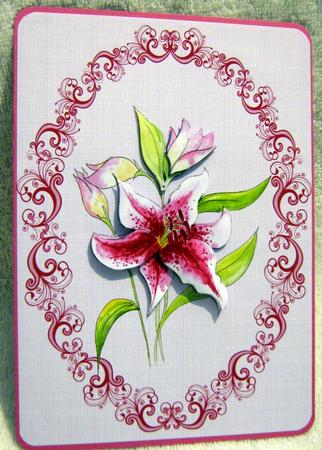 Watercolour Lily Decoupage Sheet by Angela MacWillson