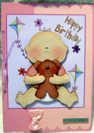 Baby Girl and Teddy by Angela MacWillson