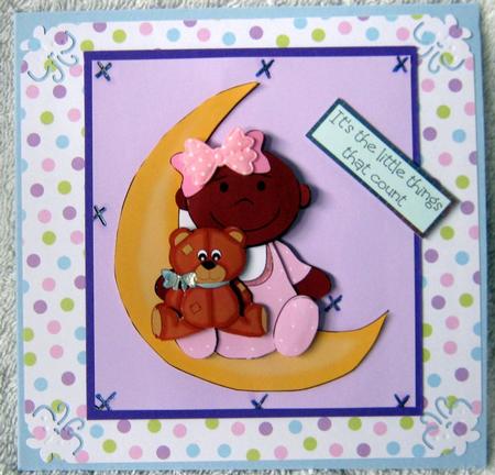 Baby Girl and Moon by Angela MacWillson