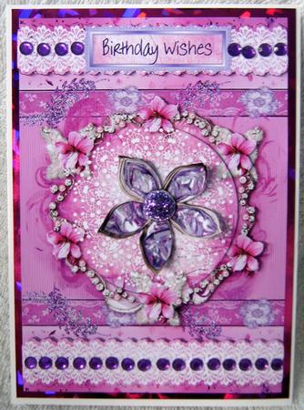 Precious Amethyst & Lace - Combined Pyramid & Decoupage by Angela MacWillson