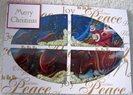 Santa in Sleigh Window Card Kit by Angela MacWillson