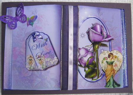 Vintage Lavender Book Quick Card by Angela MacWillson