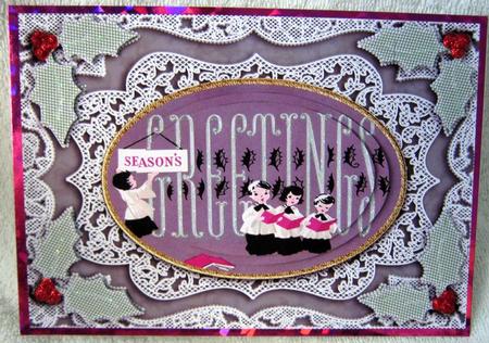 Christmas Choirboy Greetings A5 Card Front Step by Step by Angela MacWillson