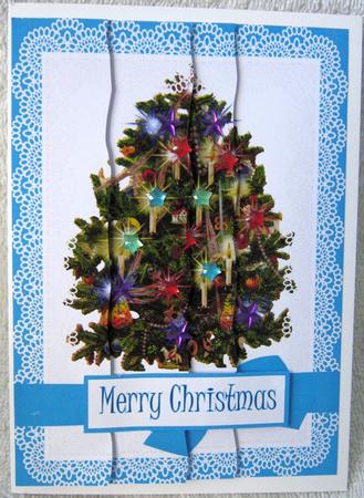 Blue Christmas Side Stacker by Angela MacWillson