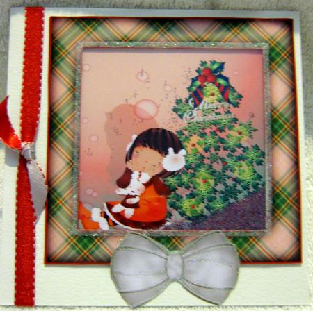 Daisy May Getting Ready for Christmas Shaker Card by Angela MacWillson
