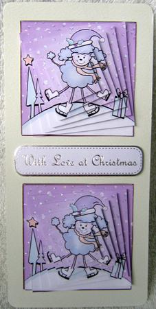 Cute Xmas Poodle Twisted Pyramage Sheet by Angela MacWillson