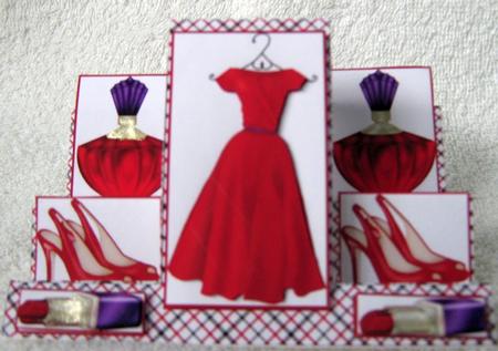 Red Dress Centre Side Stepper by Angela MacWillson