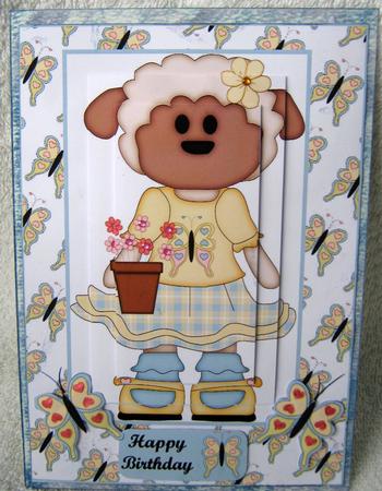 Spring Lamb on Butterfly Background by Angela MacWillson