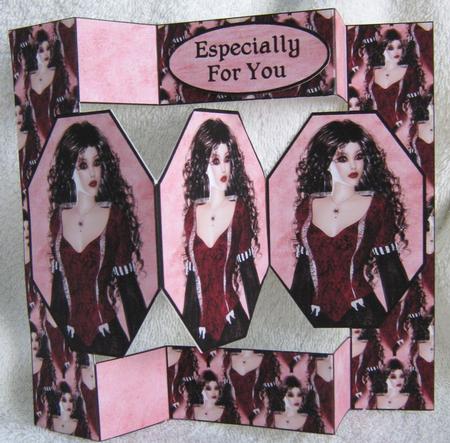 Gothic Beauty 3 Panel Pop Up by Angela MacWillson