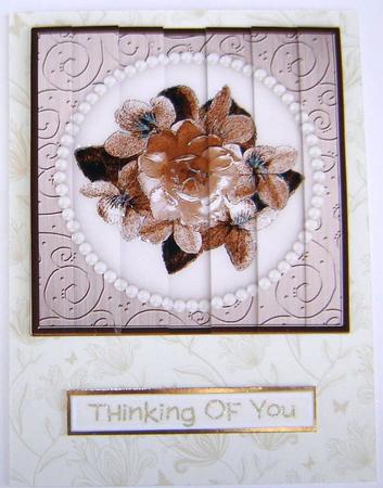 Flowers and Pearls Quick Card with Side Stacker Topper by Angela MacWillson