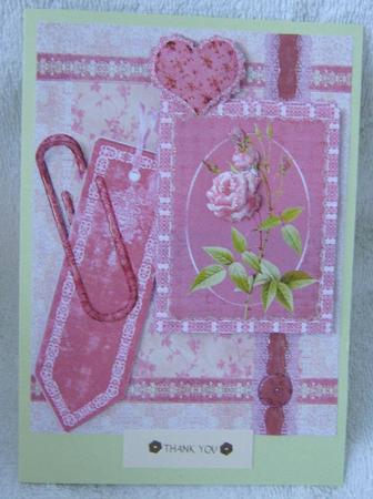 Shabby Flowers and Roses Card Front with Decoupage by Angela MacWillson