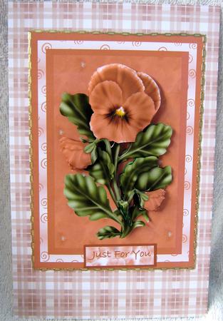 Peach Pansy Decoupage by Angela MacWillson