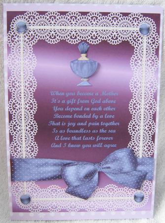 Special Mum Card in Blue by Angela MacWillson