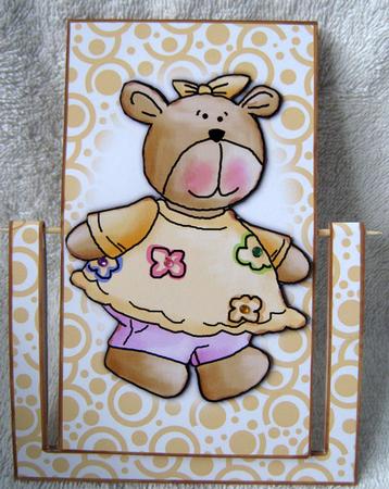 Cute Little Teddy Spinner Card by Angela MacWillson