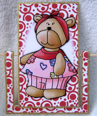 Cute Little Teddy Spinner Card by Angela MacWillson