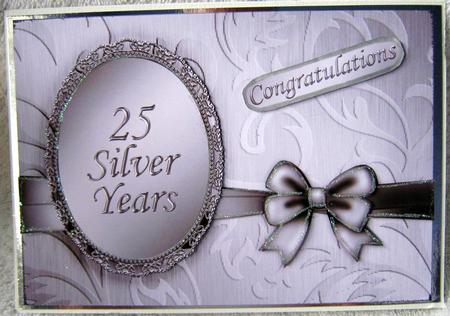 A5 Elegant Metallic Greeting Quick Card with 3D Decoupage by Angela MacWillson