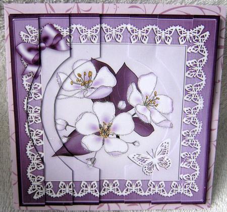 Apple Blossom Quick Card with Circular Side Stacker by Angela MacWillson