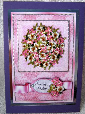 Pomander & Ribbons in Pink with Petal Stacker & Decoupage by Angela MacWillson