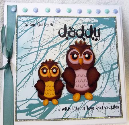 Fantastic Daddy Cute Owls with Lots of Love and Cuddles by Angela MacWillson