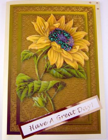 Sunflower Card Front by Angela MacWillson
