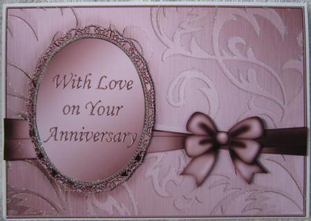 A5 Elegant Metallic Greeting Quick Card with 3D Decoupage by Angela MacWillson