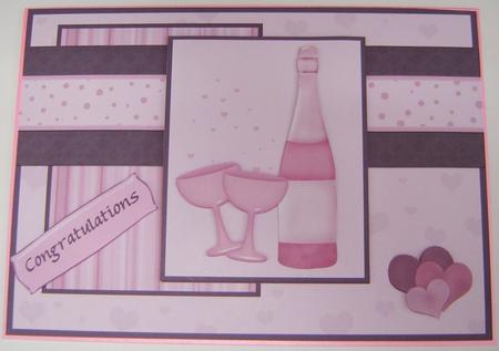 Congratulations Pink Champagne by Angela MacWillson