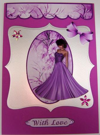 Delightful Diva - A6 Card Topper and Decoupage by Angela MacWillson