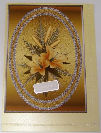 Gold and Glitter Floral by Angela MacWillson