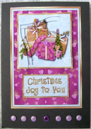 Christmas Joy to You Card Front & Wavy Spiral Side Stacker by Angela MacWillson