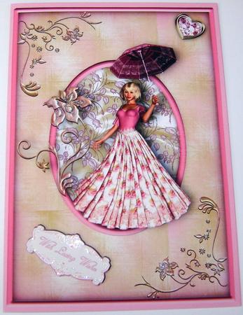 An English Rose A5 Step by Step Card Front by Angela MacWillson