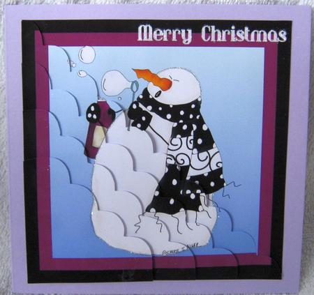 Snowman Blowing Bubbles by Angela MacWillson