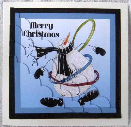 Snowman with Hula Hoops by Angela MacWillson