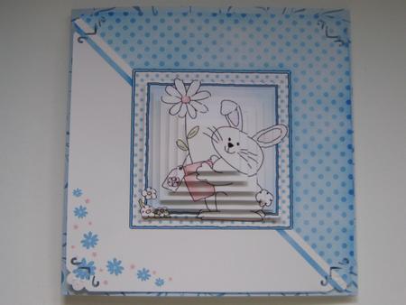 Little Bunny Quick Card with Pyramage Topper by Angela MacWillson