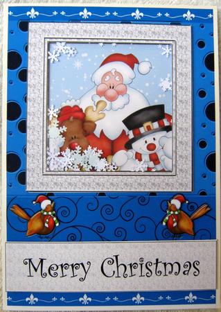 Santa and Friends Shaker Card by Angela MacWillson