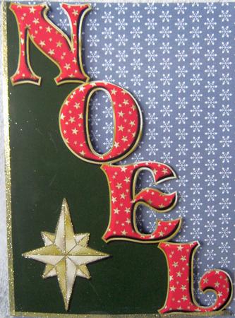Noel Cut and Fold Corner Card by Angela MacWillson