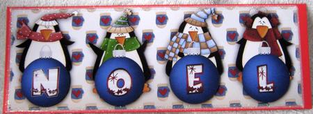 The Penguin's Noel Step by Step Card Front by Angela MacWillson