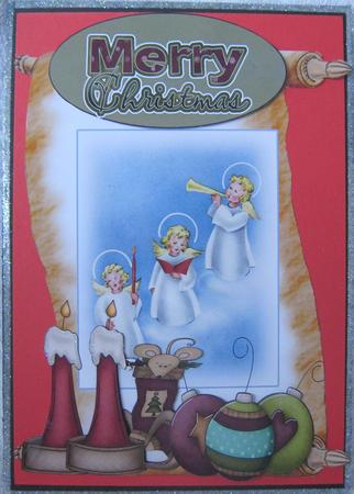 Angels at Christmas 3D Merry Christmas by Angela MacWillson