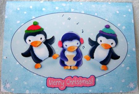 Carol Singin' Penguins! Quick Decoupage Sheet by Angela MacWillson