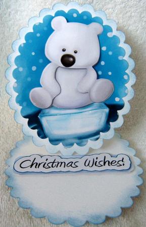 Cute Christmas Polar Bear Decoupage Sheet by Angela MacWillson