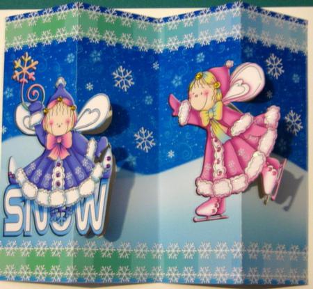 Snow Pixies Double Fold & Cut Sheet by Angela MacWillson