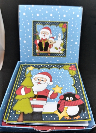 3D Christmas Santa Claus Top Drawer Cards Bumper Kit by Angela Murray