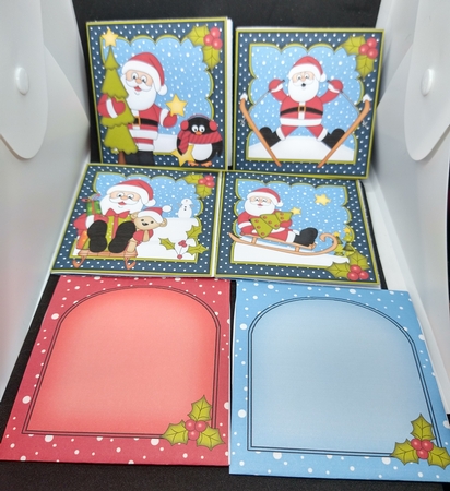 3D Christmas Santa Claus Top Drawer Cards Bumper Kit by Angela Murray