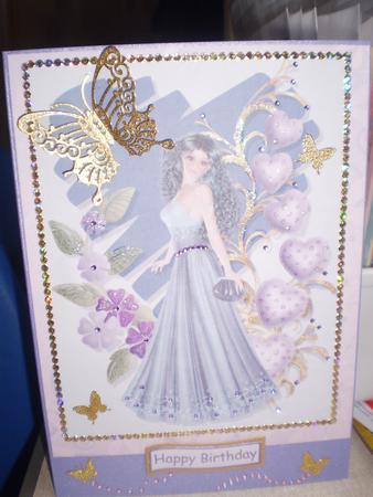 Purple Fantasy A4 Card by Angela Paterson