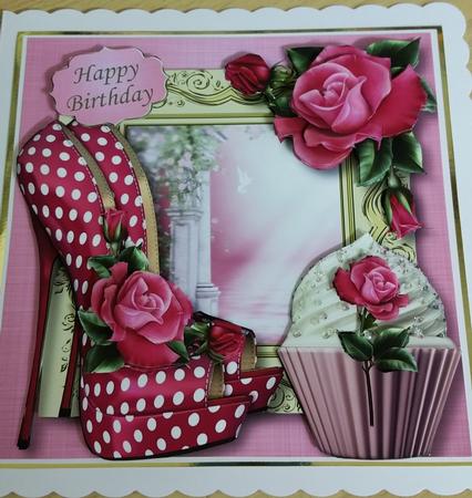 Eccentric Shoes, Cupcake & Pink Roses Mini Kit by Angela Sangster