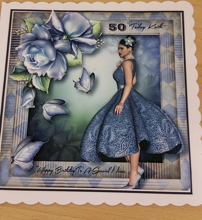 Floral & Flutters - Blue Beauty by Angela Sangster