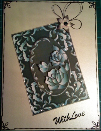 Two Roses and Butterfly Black and White by Angela Smith