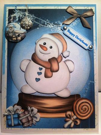 Snowman Globe by Angela Smith