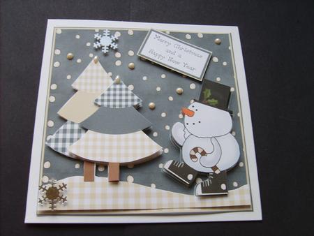 Snowman Scene Quick Card by ANGELA STYLES