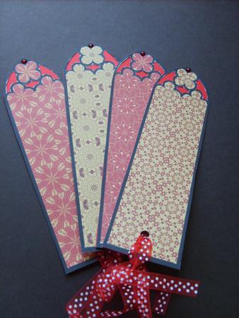 Red and Gold Bookmarks by ANGELA STYLES