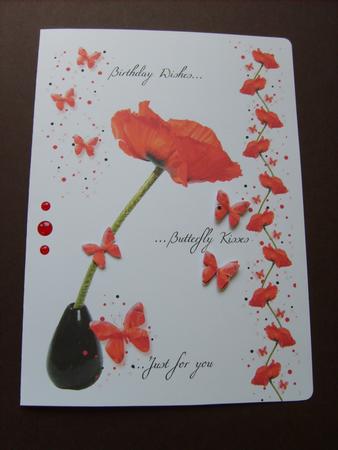 Poppy & Butterfly Wishes Quick Card by ANGELA STYLES